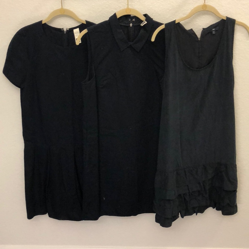 THREE size Small Navy Blue Gap Dresses